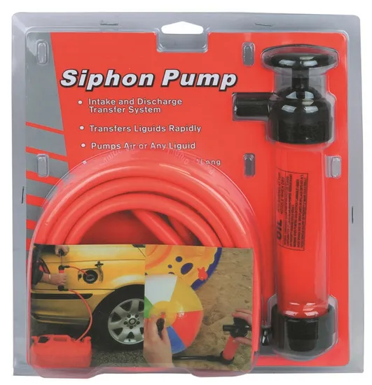 Transparent Inflatable Oil/Gas/Water Dual Purpose Transfer Siphon Air Pump Plastic Inflator for Bike/ Motorcycle Tire /Balloon