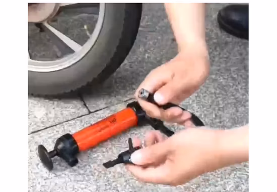 Transparent Inflatable Oil/Gas/Water Dual Purpose Transfer Siphon Air Pump Plastic Inflator for Bike/ Motorcycle Tire /Balloon