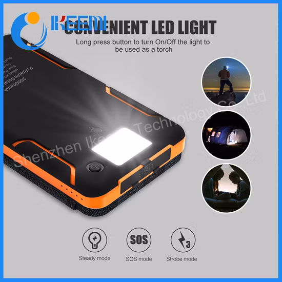 Power Bank Солнечная панель Портативное зарядное устройство Внешний аккумулятор Универсальный